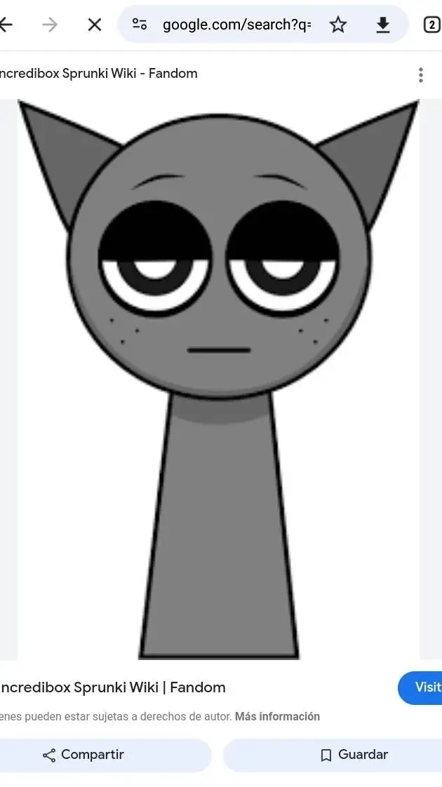 ai character: Sprunki grey background