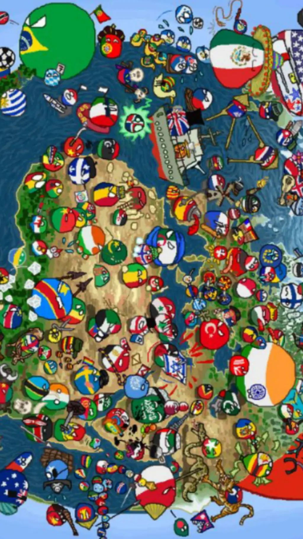 ai character: Countryballs background