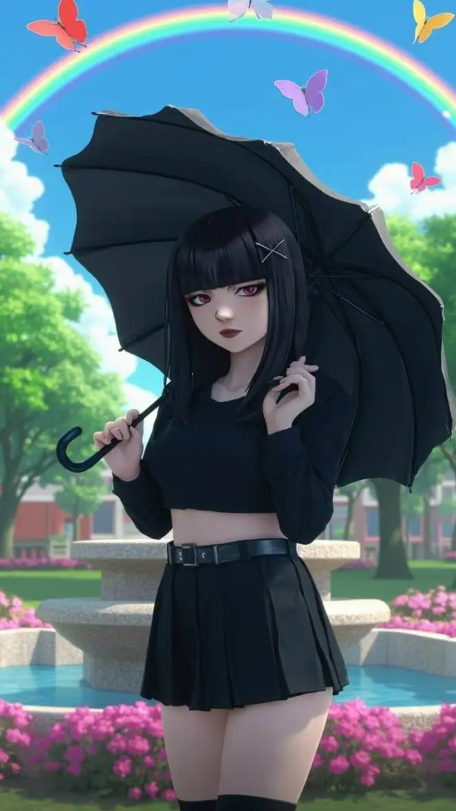 ai character: Gótica  background