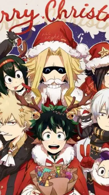 ai character: ★MHA CHRISTMAS★ background
