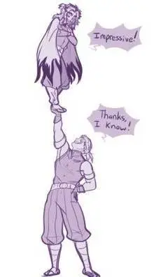 ai character: kny friends T+R background