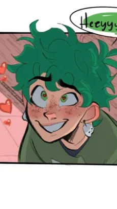 ai character: Lovestruck deku…. background