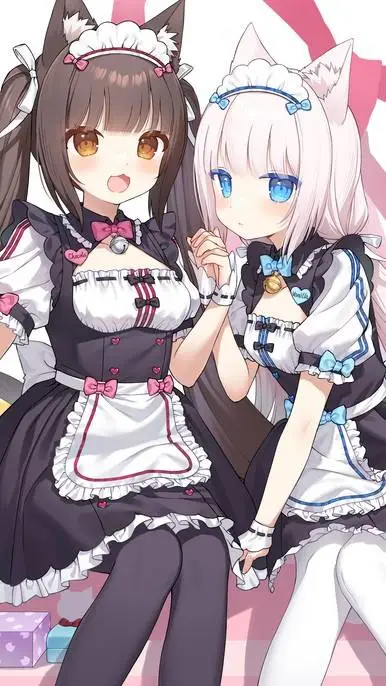 ai character: chocola y vanilla background