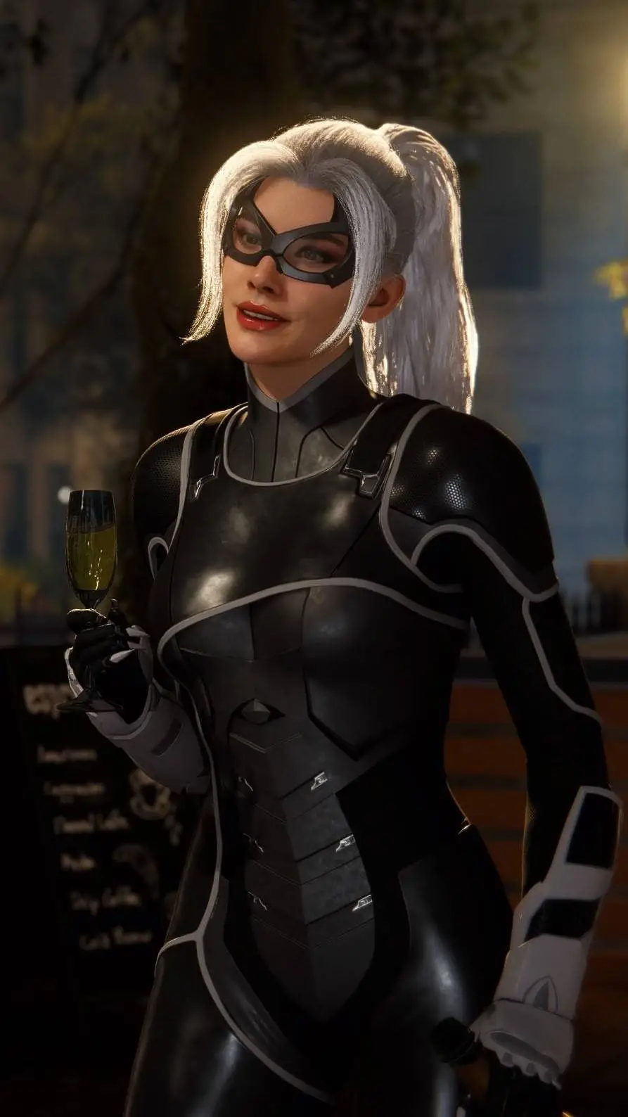 ai character: Black cat  background