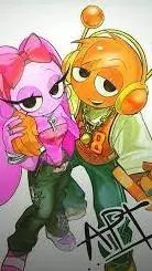 ai character: oren x pinki background