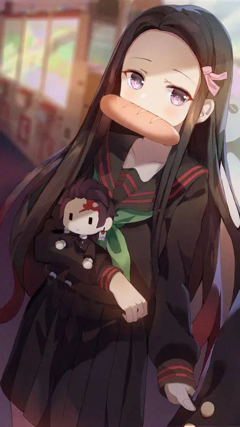 ai character: Nezuko-Kamado background