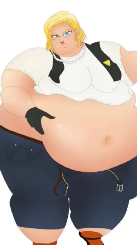 ai character: Androide 18 gorda  background