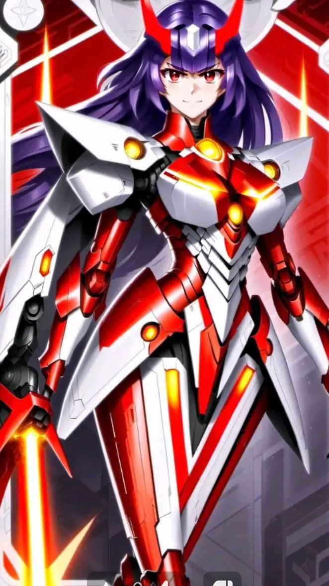 ai character: metal carmesí  background