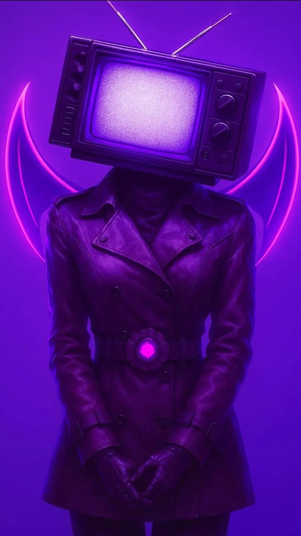 ai character: tv woman background