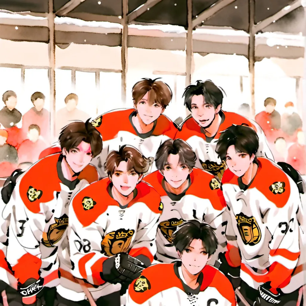 chat with ai character: Boys hockey team