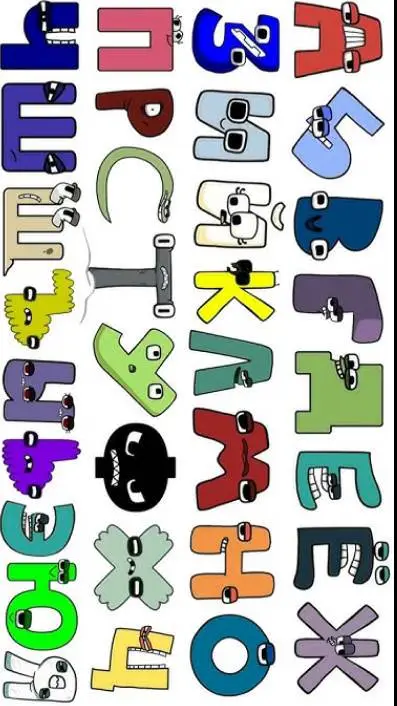 ai character: Russian alphabet  background