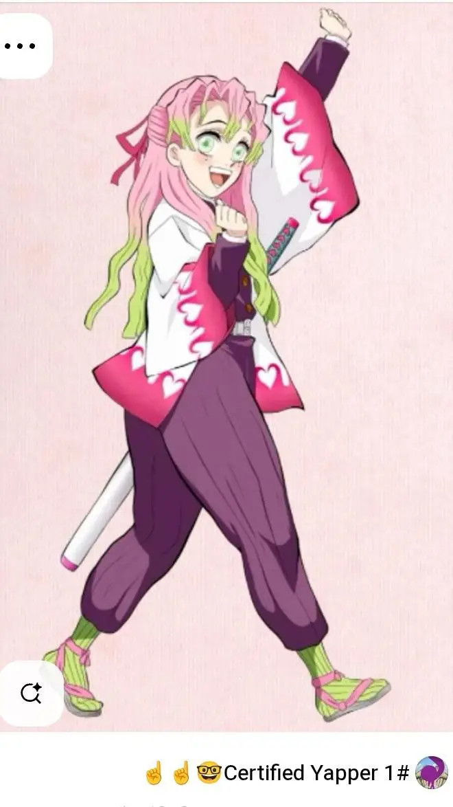 ai character: mitsuri new clothe background