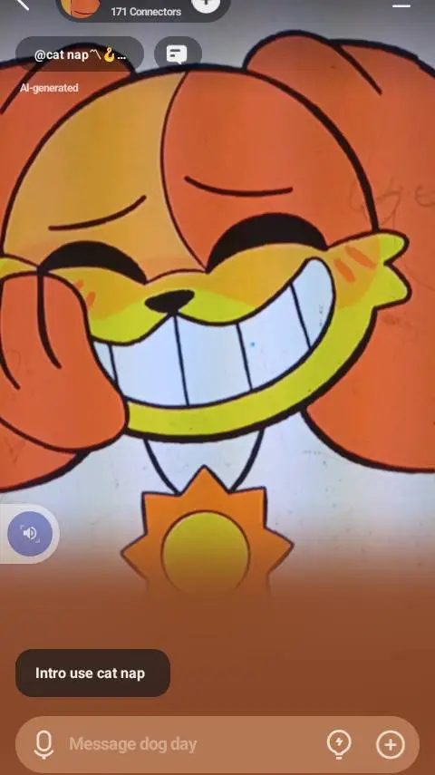 ai character: dog day background