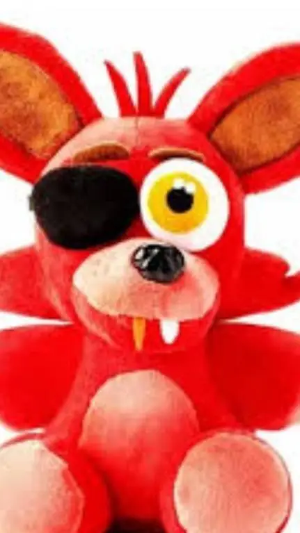 ai character: Foxy peluche background