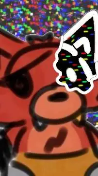 ai character: Glitched foxy  background