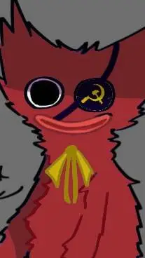 ai character: Huggy comunista background