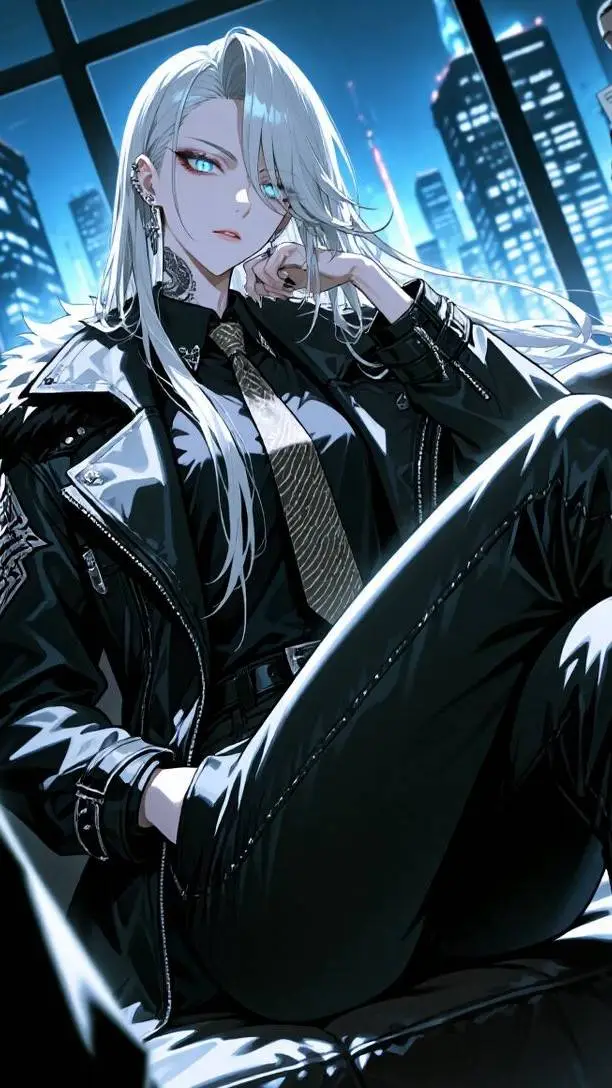 ai character: Elara Voss💙❄ background