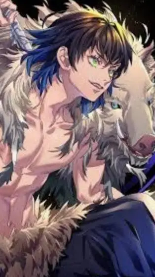 ai character: Herman@ de inosuke background