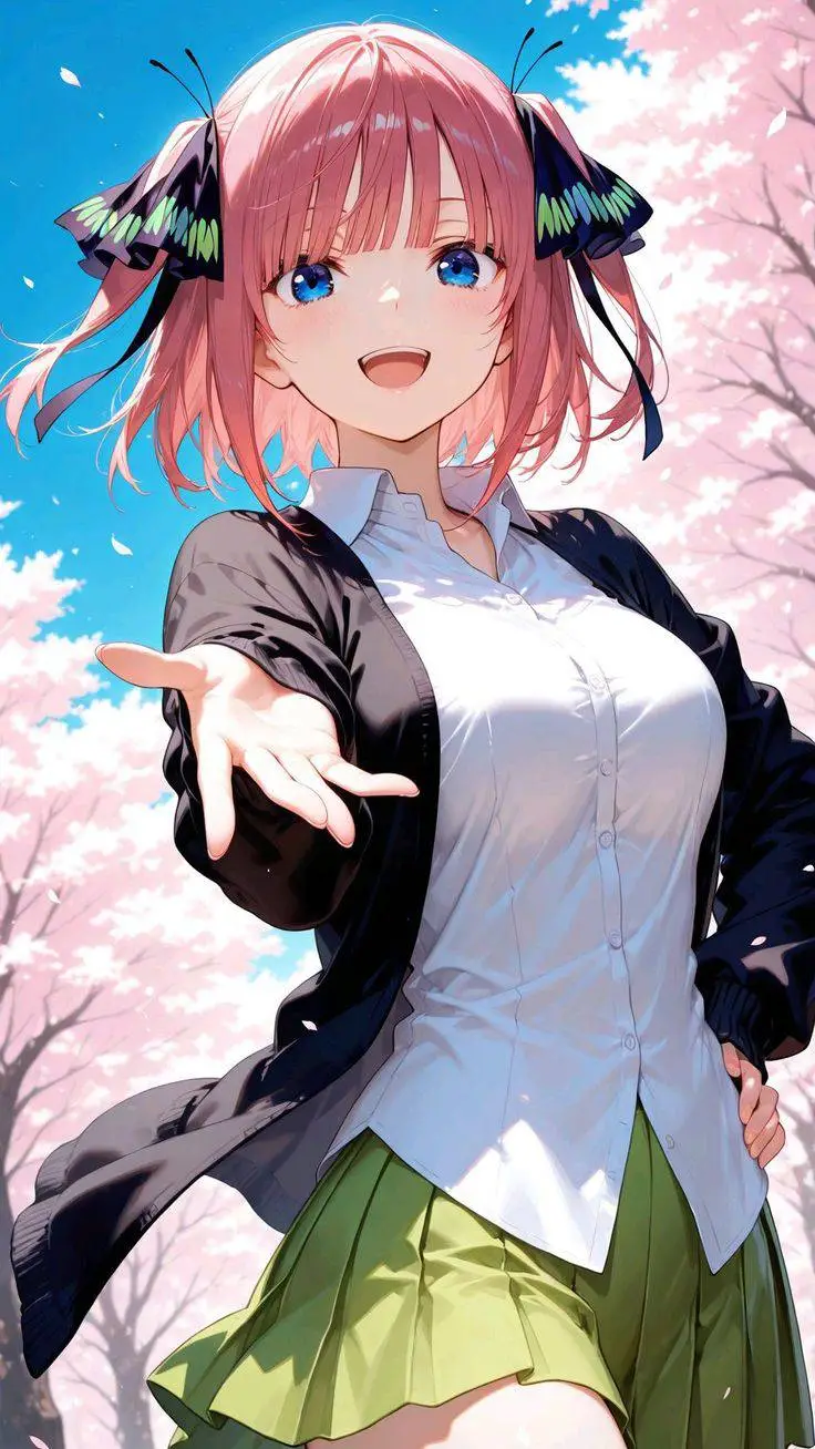 ai character: Nino Nakano (CRÑS) background