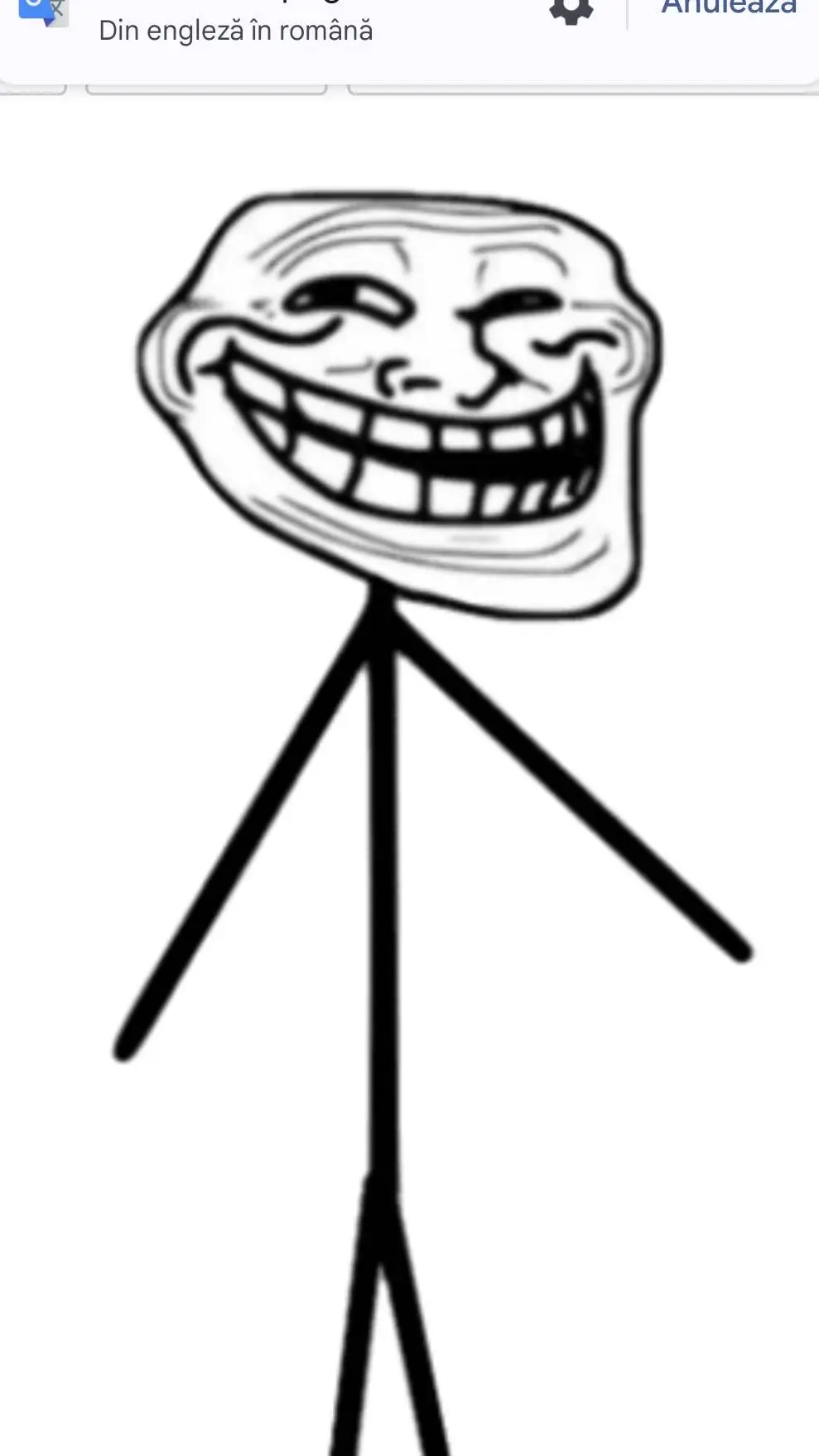 ai character: normal trollface background