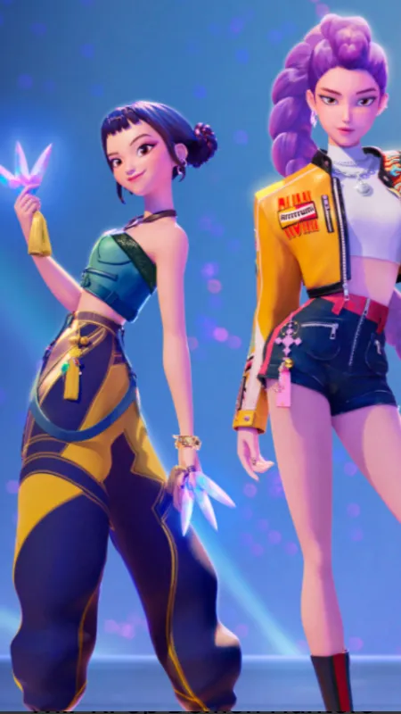ai character: Kpop demon hunters background