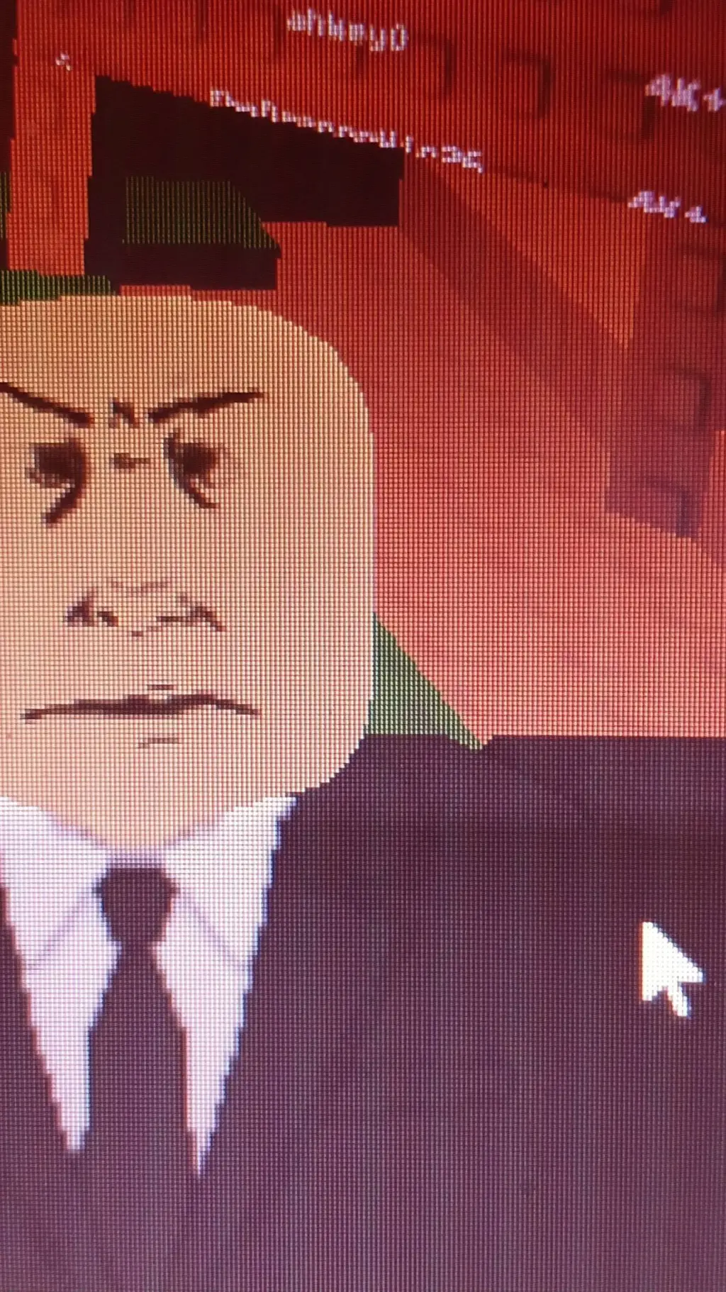 ai character: Robux guy background