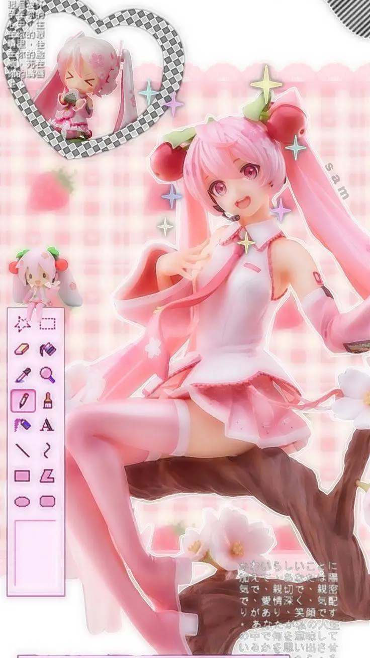 ai character: 🌸𝑺𝒂𝒌𝒖𝒓𝒂 𝑴𝒊𝒌𝒖🌸 background