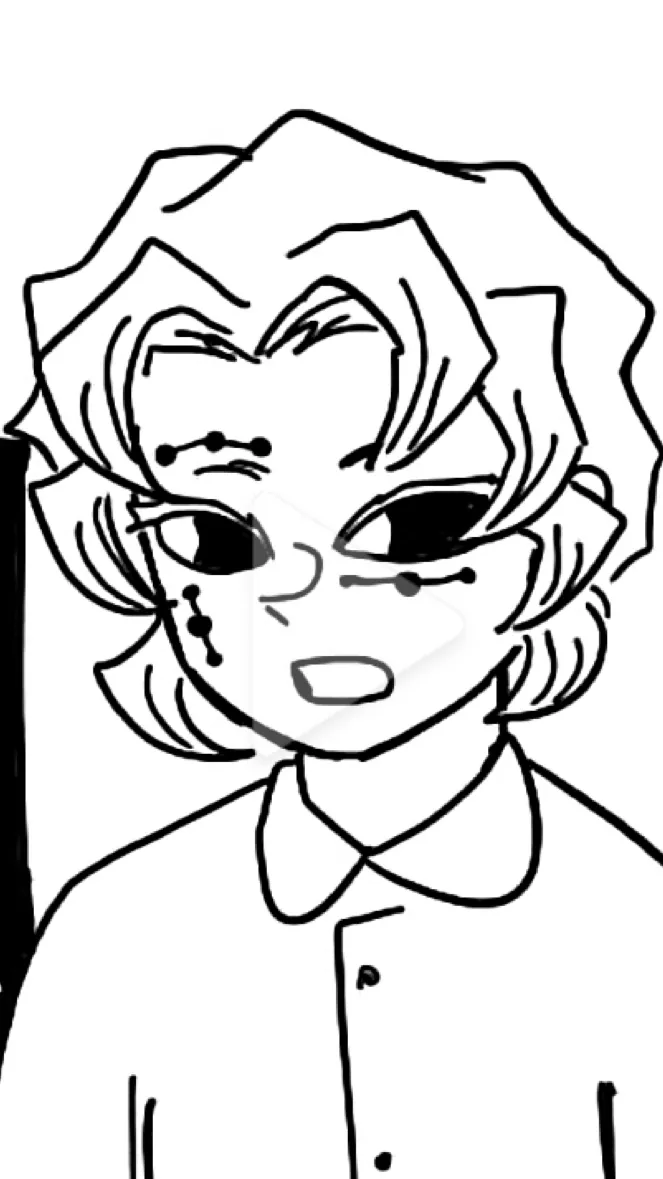 ai character: Kny meme background