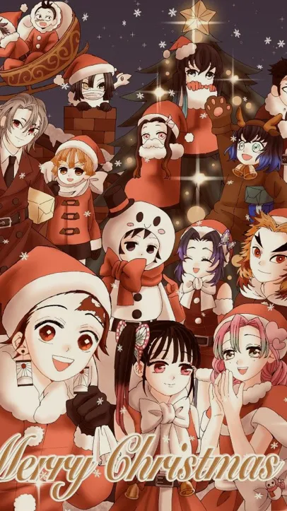 ai character: Christmas kny🎄 background