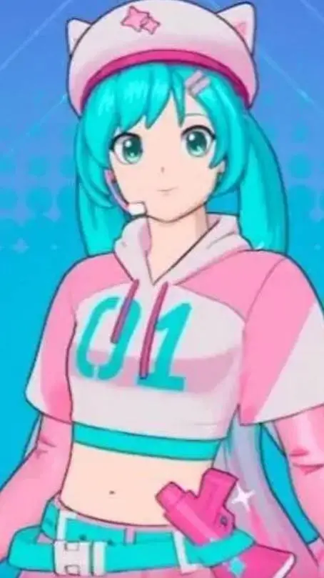ai character: Neko Hatsune Miku background