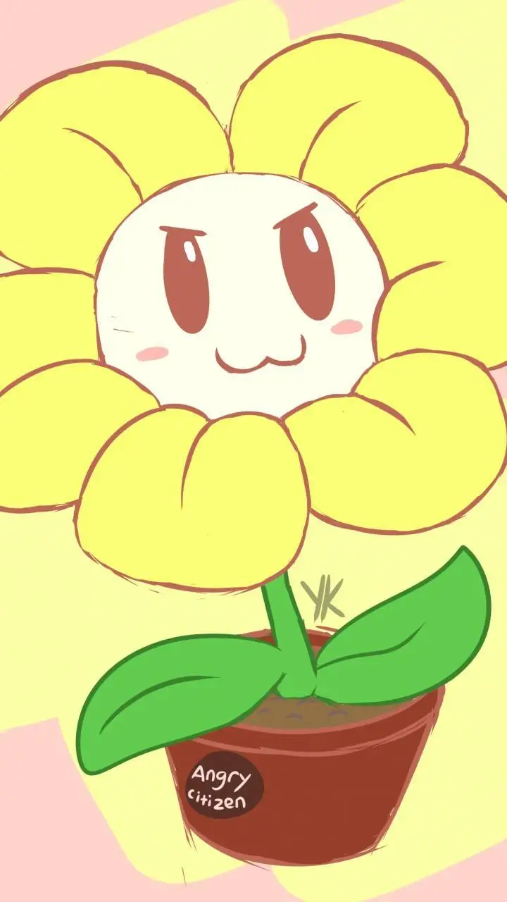 ai character: Flowey  background