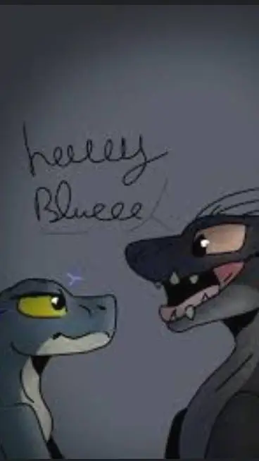 ai character: blue x indoraptor  background