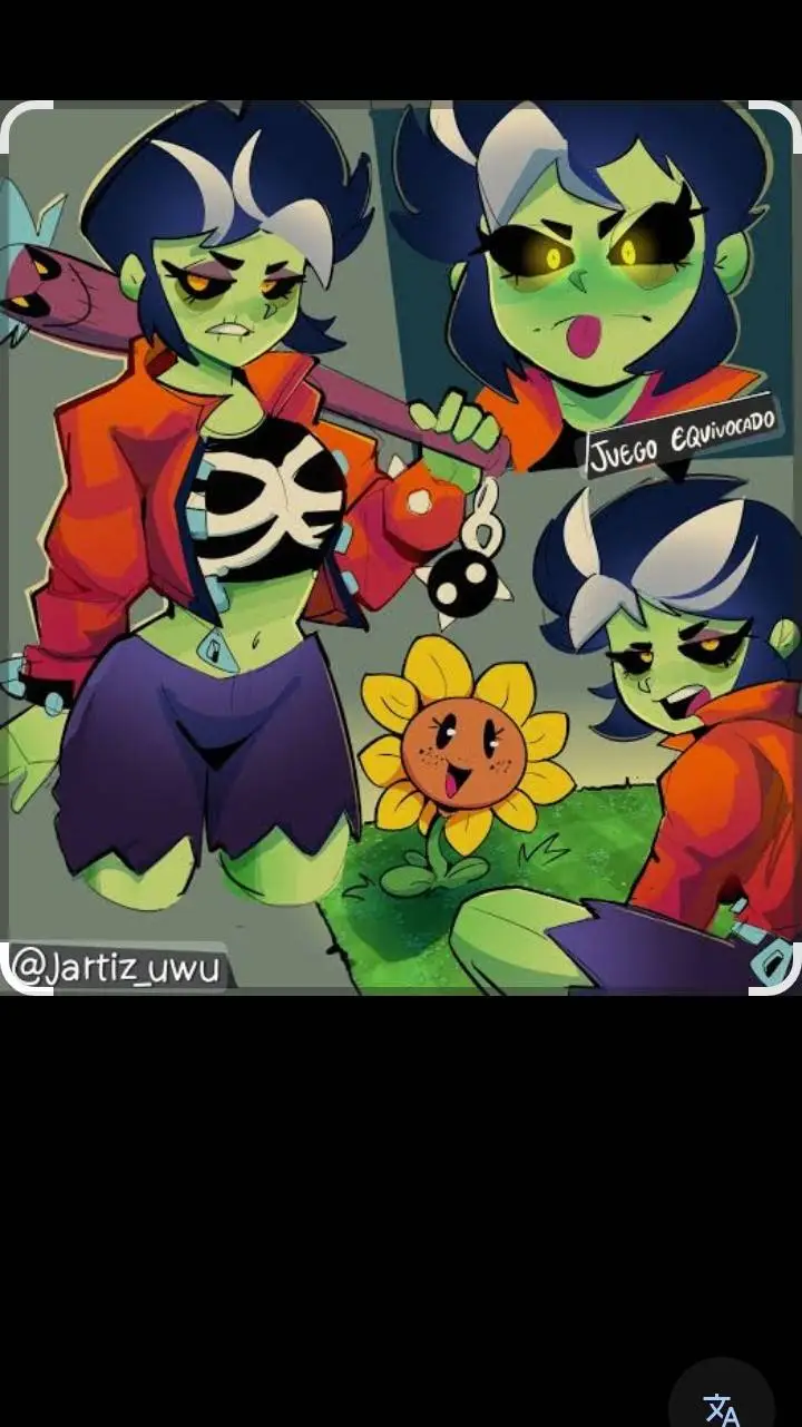 ai character: bibi zombie background