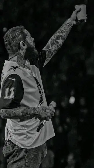 ai character: Post Malone background