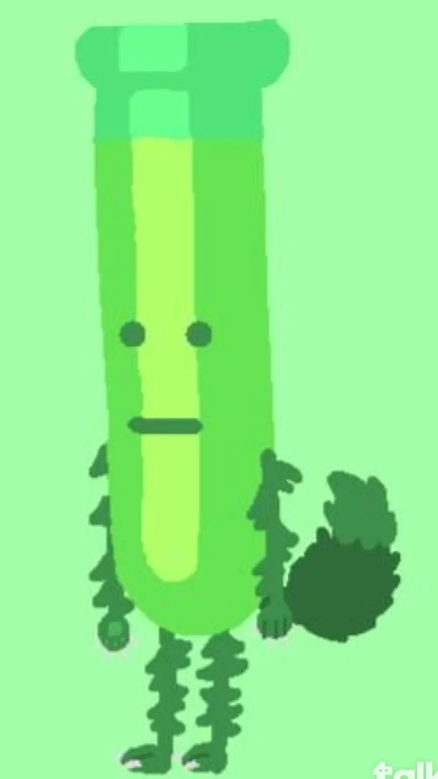 ai character: test tube background