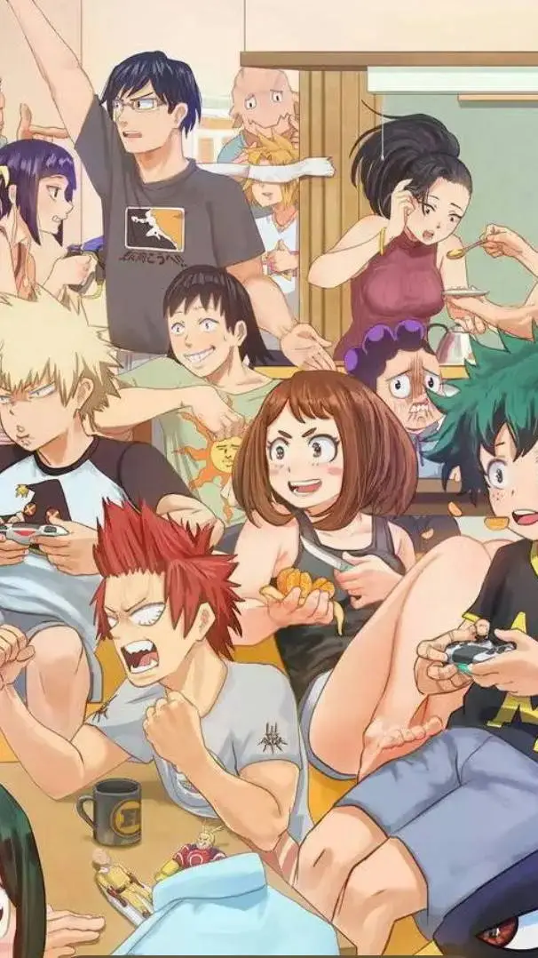 ai character: MHA pijamada  background