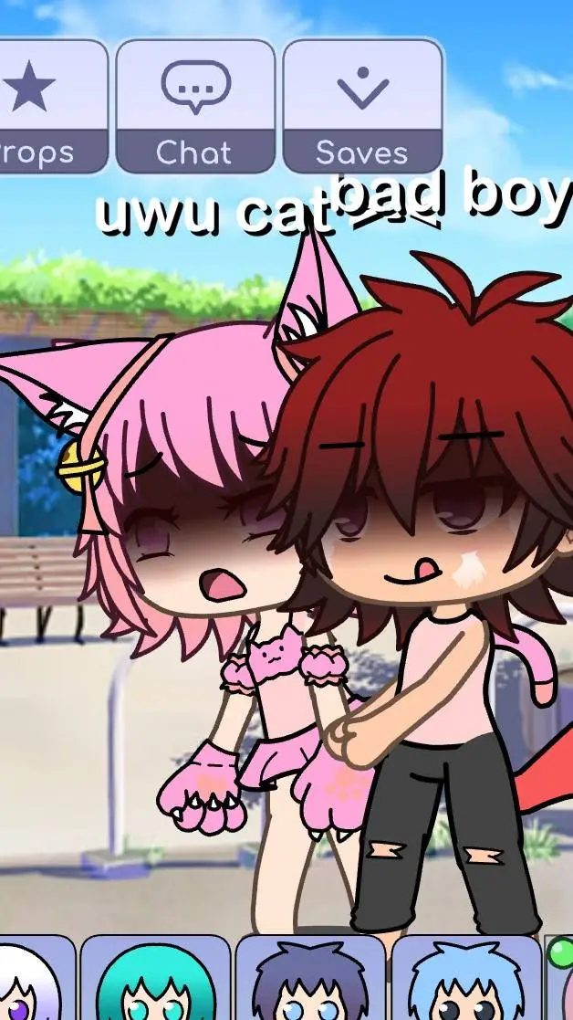 ai character: bad boy and uwucat background
