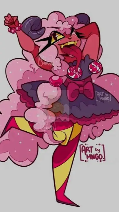 ai character: Pinke pie background