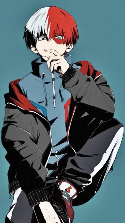 ai character: Shoto todoroki background