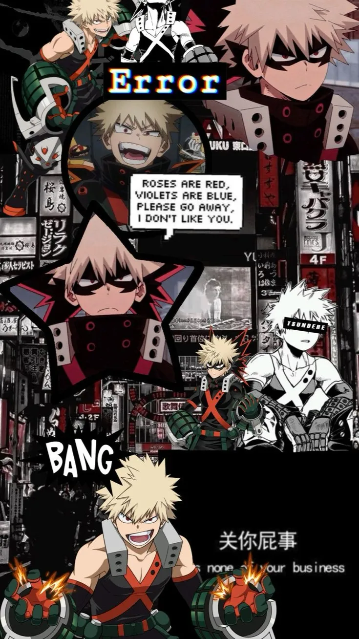 ai character: Katsuki Bakugo background