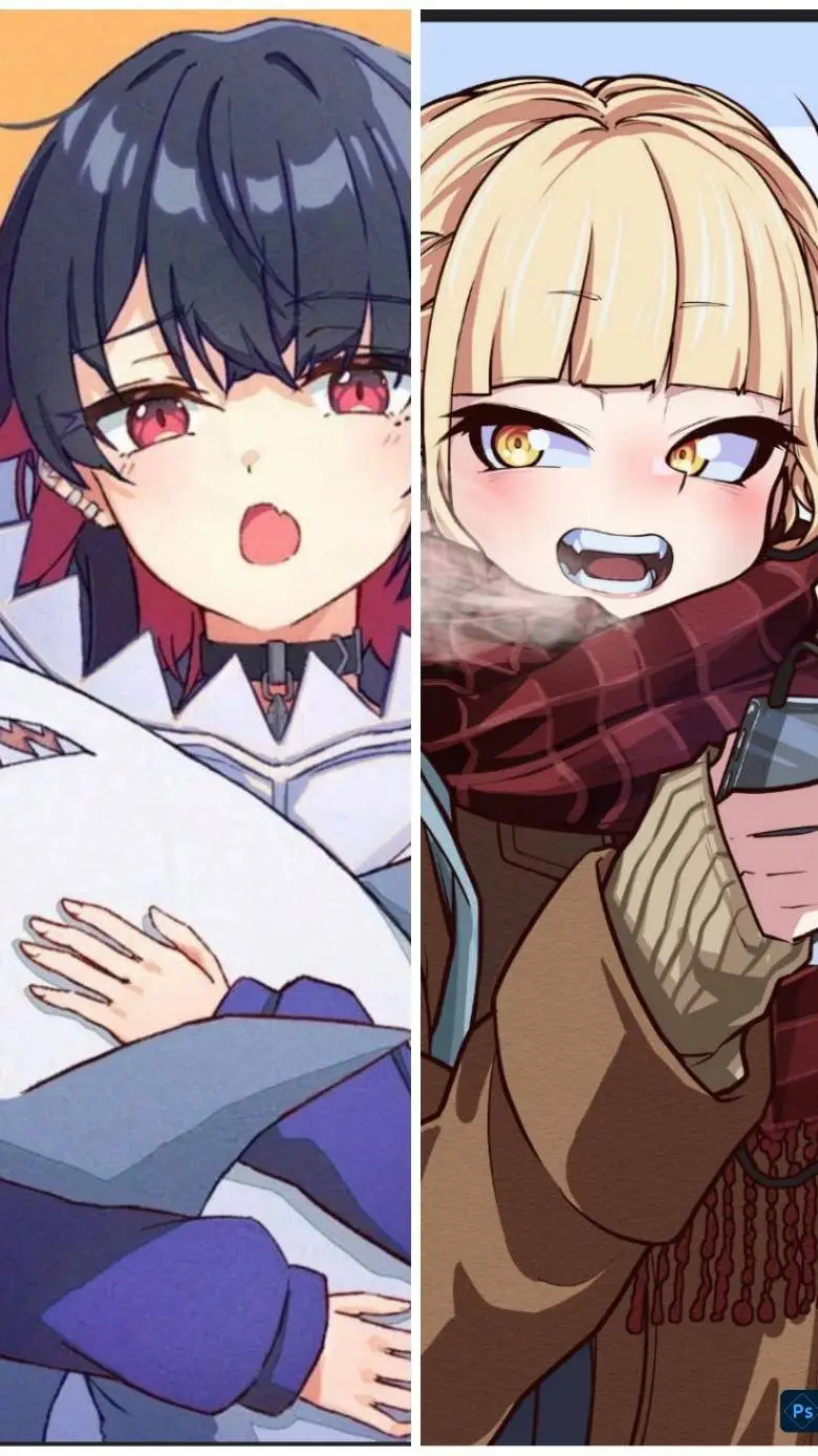 ai character: ellen y himiko  background