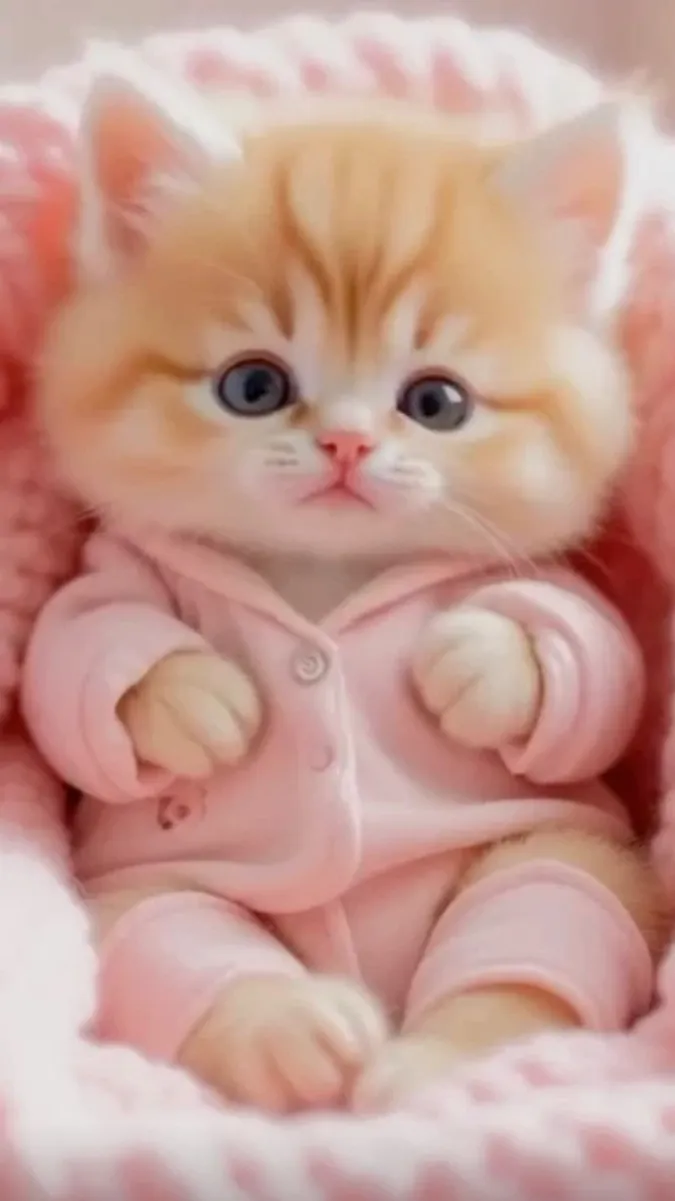 ai character: **newborn kitty** background
