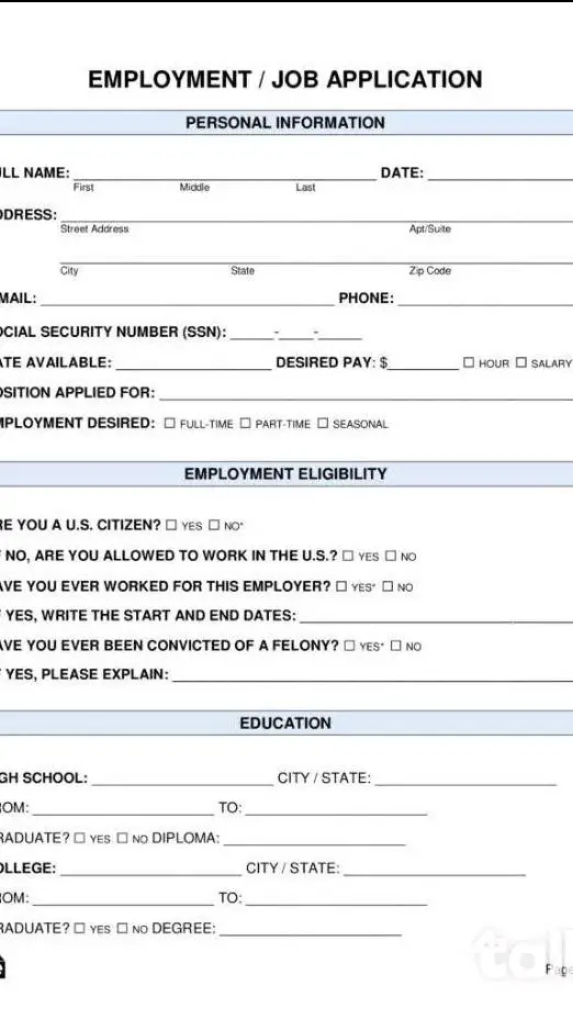 ai character: job application  background