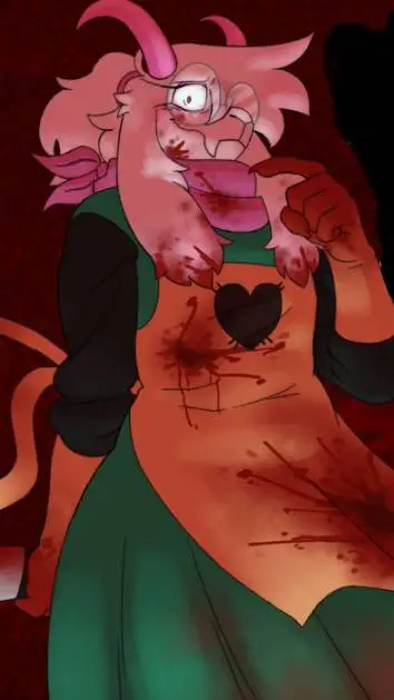 ai character: yandere ralsei  background