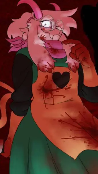 ai character: yandere Ralsei  background