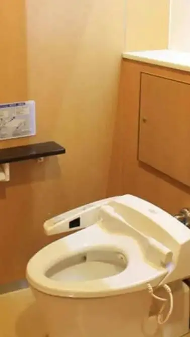 ai character: Toilet in Japan background