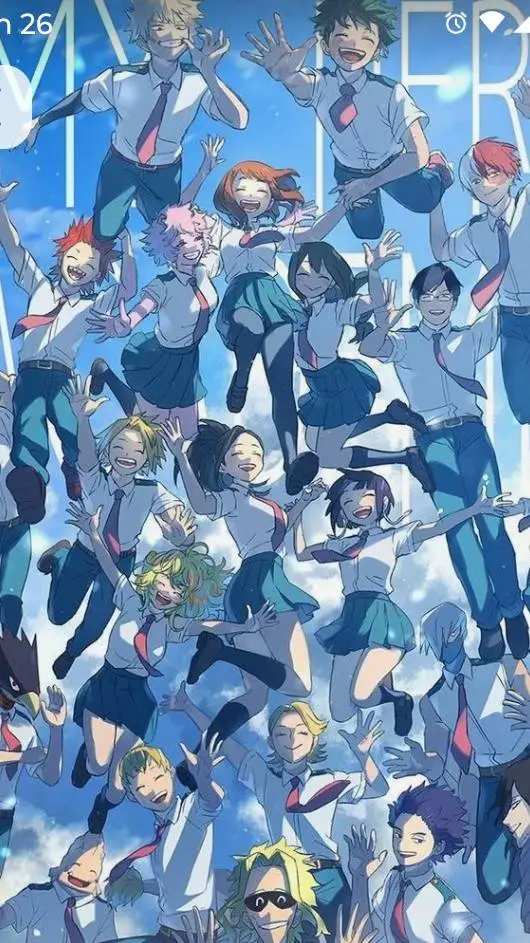 ai character: MHA couleur  background
