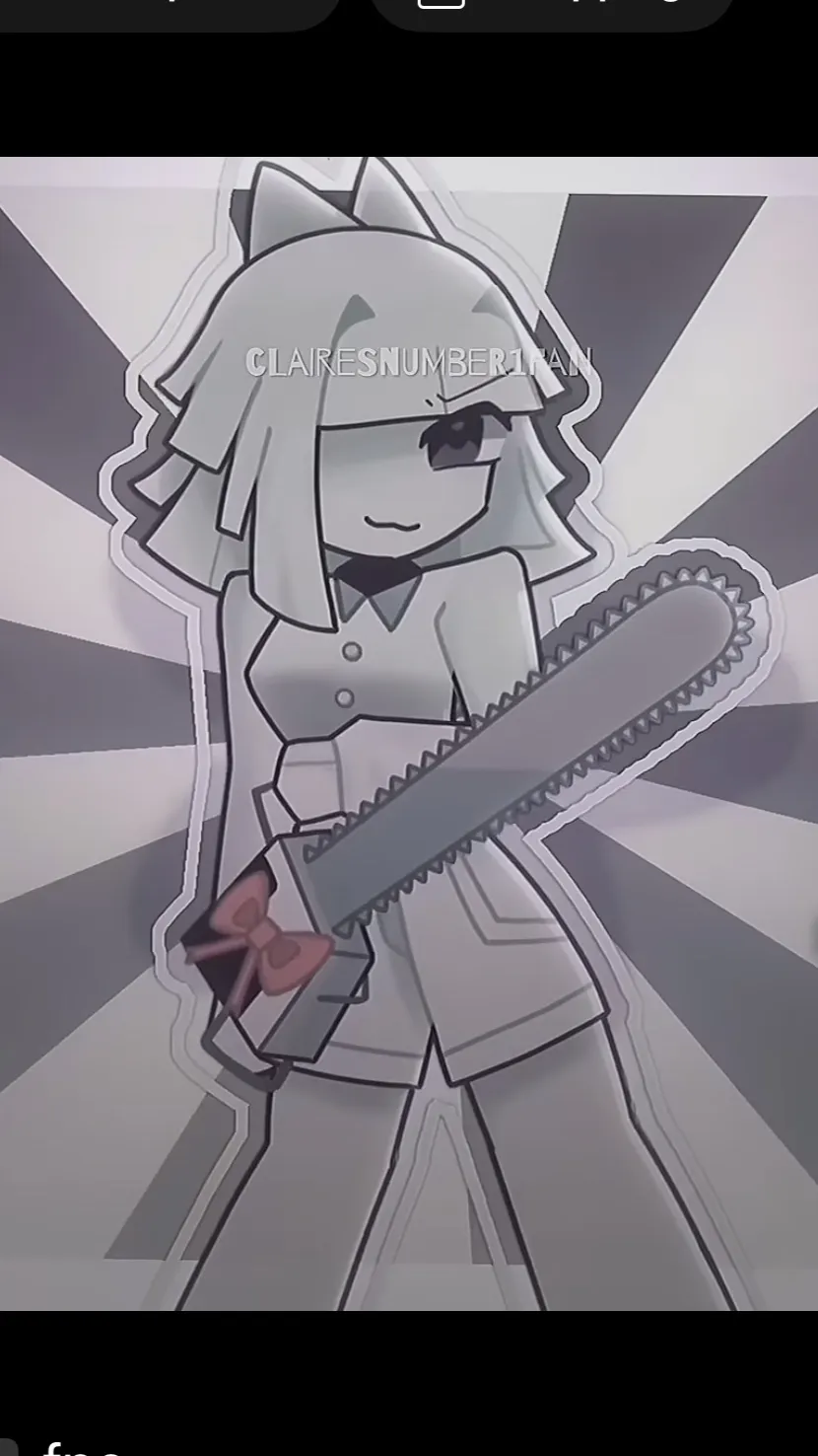 ai character: CLAIRE HOLDING A.. background