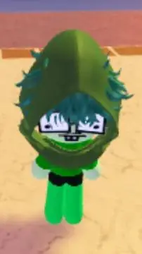 ai character: green bean🍈 background