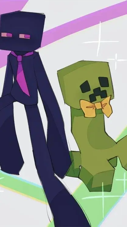 ai character: Enderman x Creeper background